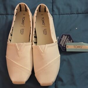 TOMS Women's Canvas Slip-On Shoes - Cream